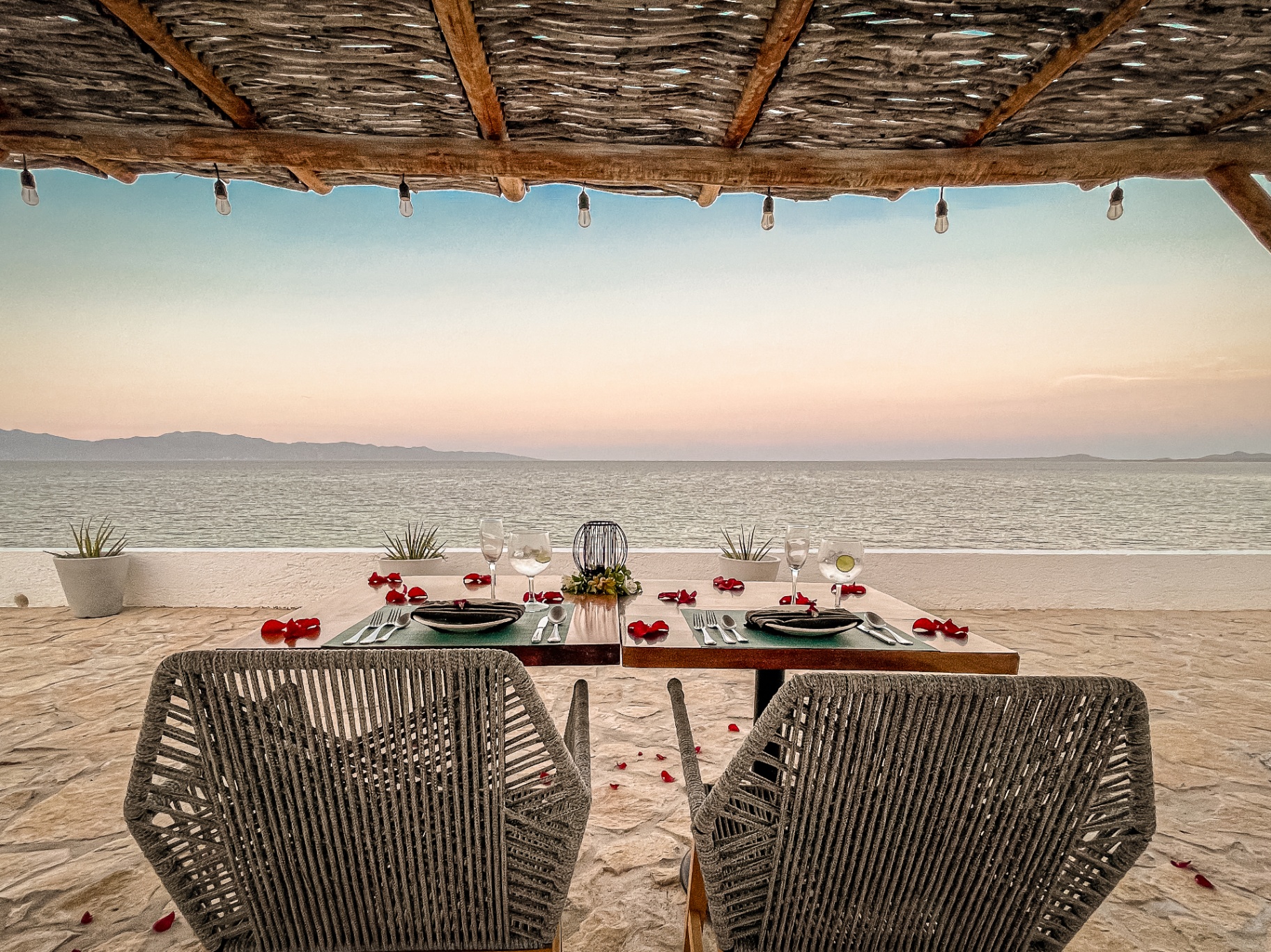 Sunset dinner overlooking the Sea of Cortez