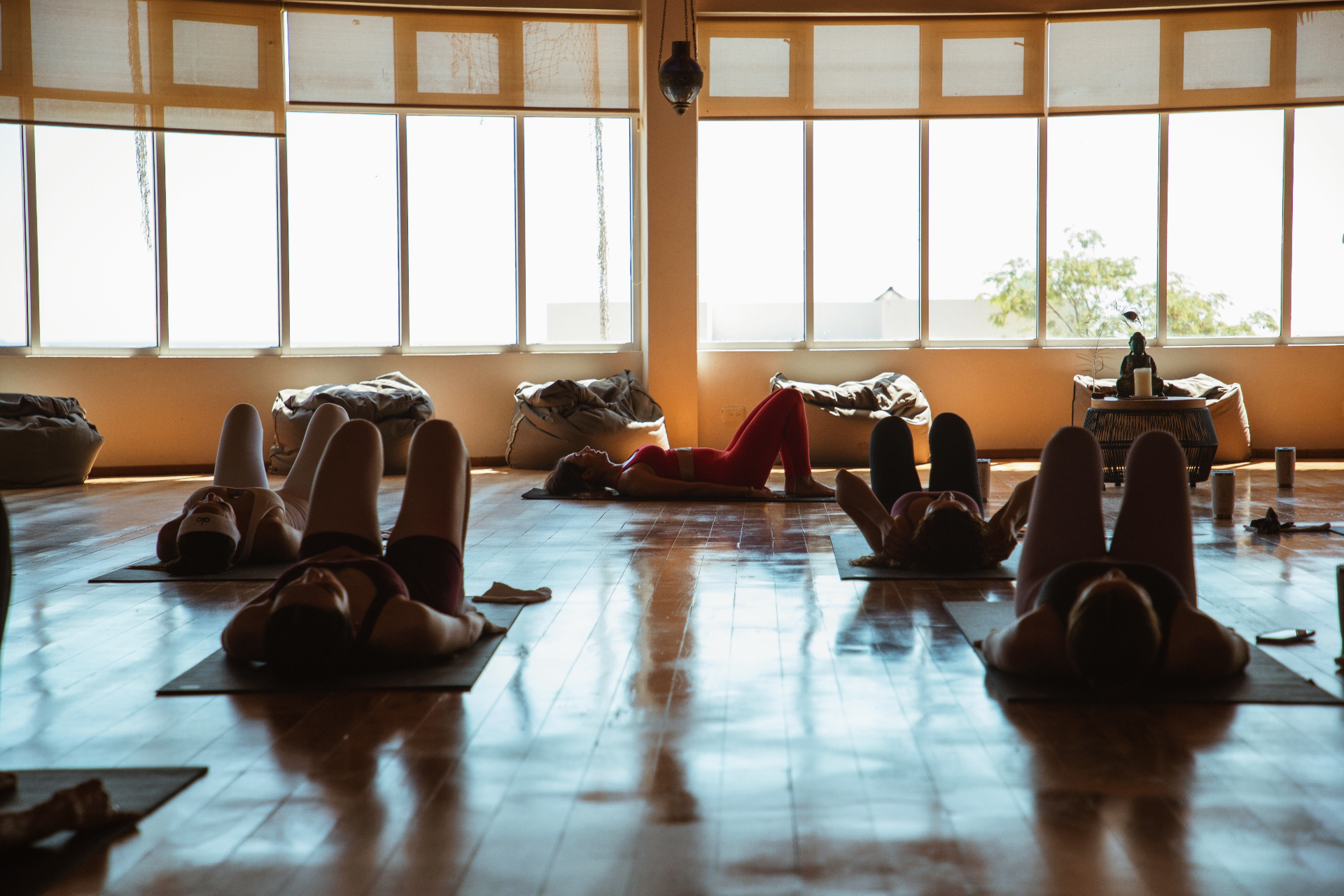 Restorative yoga at the studio